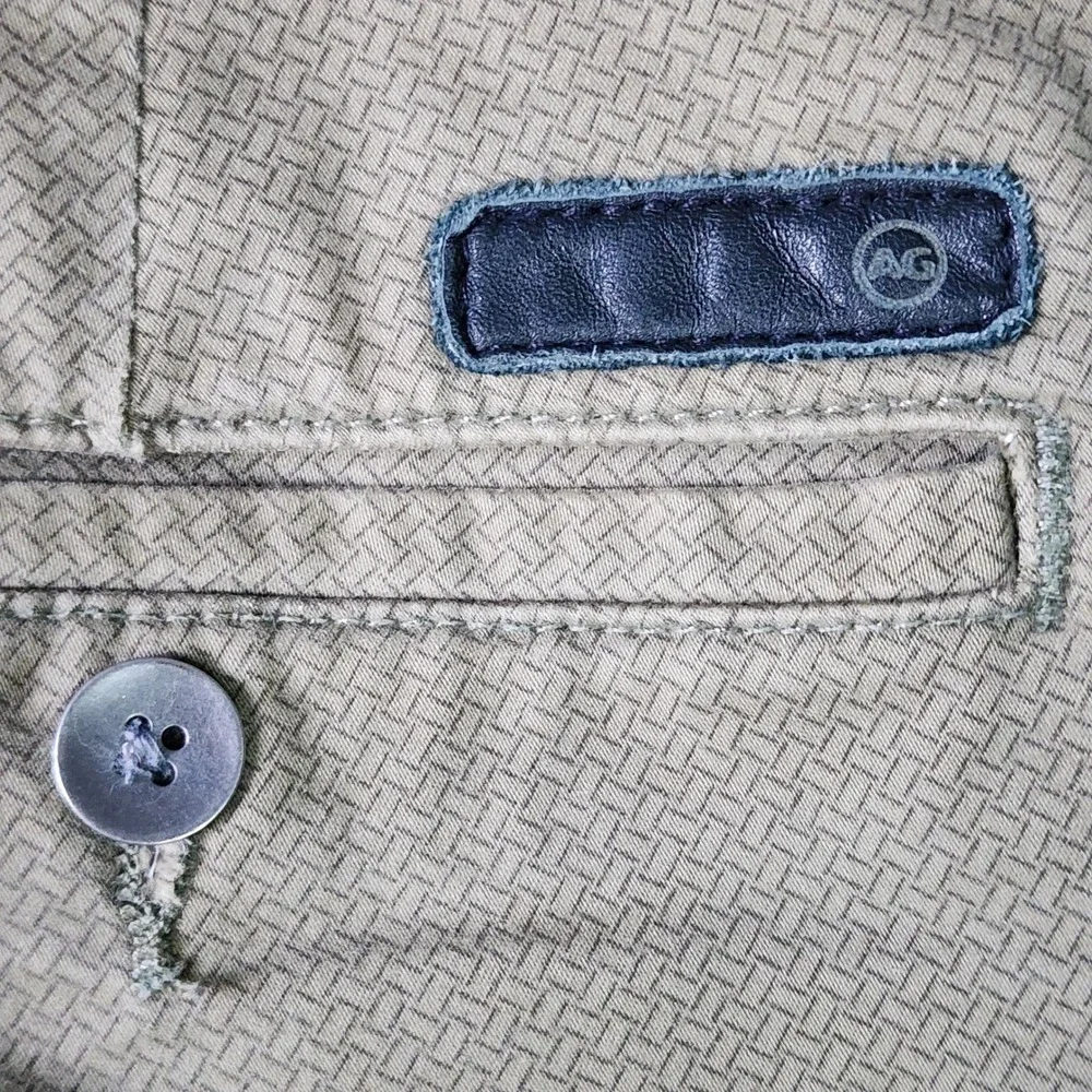 AG Adriano Goldschmied The Marshall Pants Mens 36‎ Slim Straight Green EUC